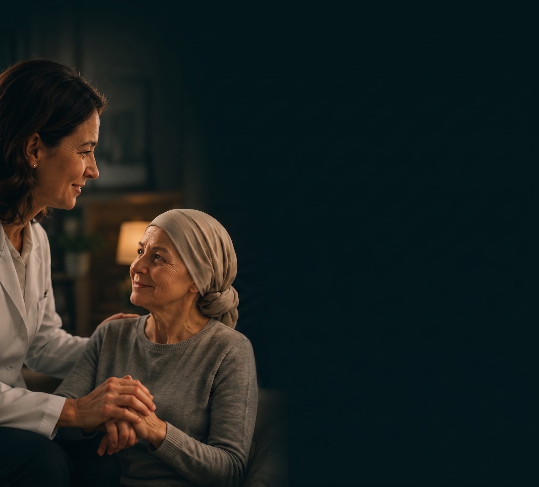 Doctor comforting patient