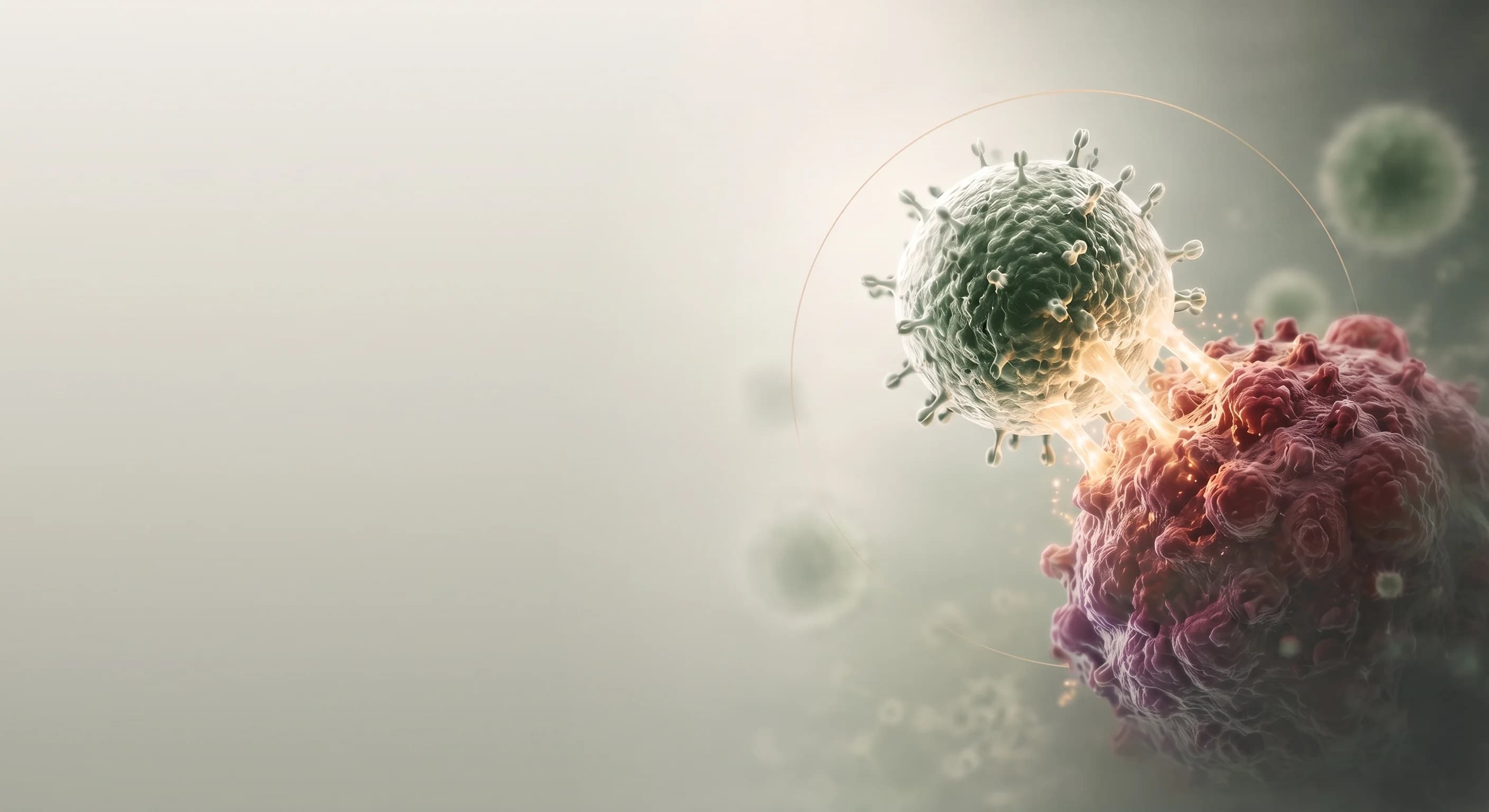 CAR T-Cell Therapy - Microscopic T-Cell Cancer Target