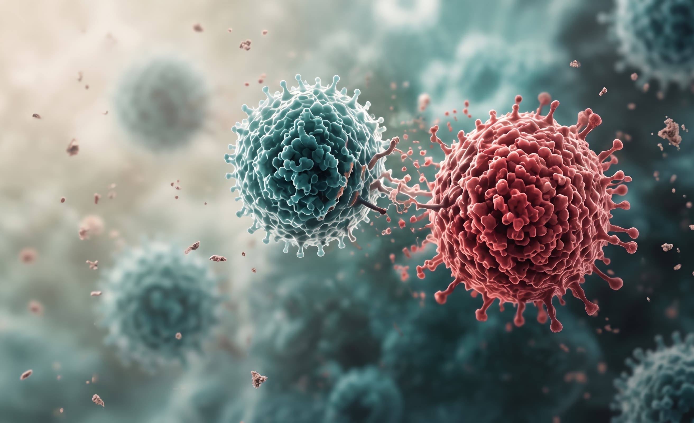 FDA-Approved CAR-T cells under microscope