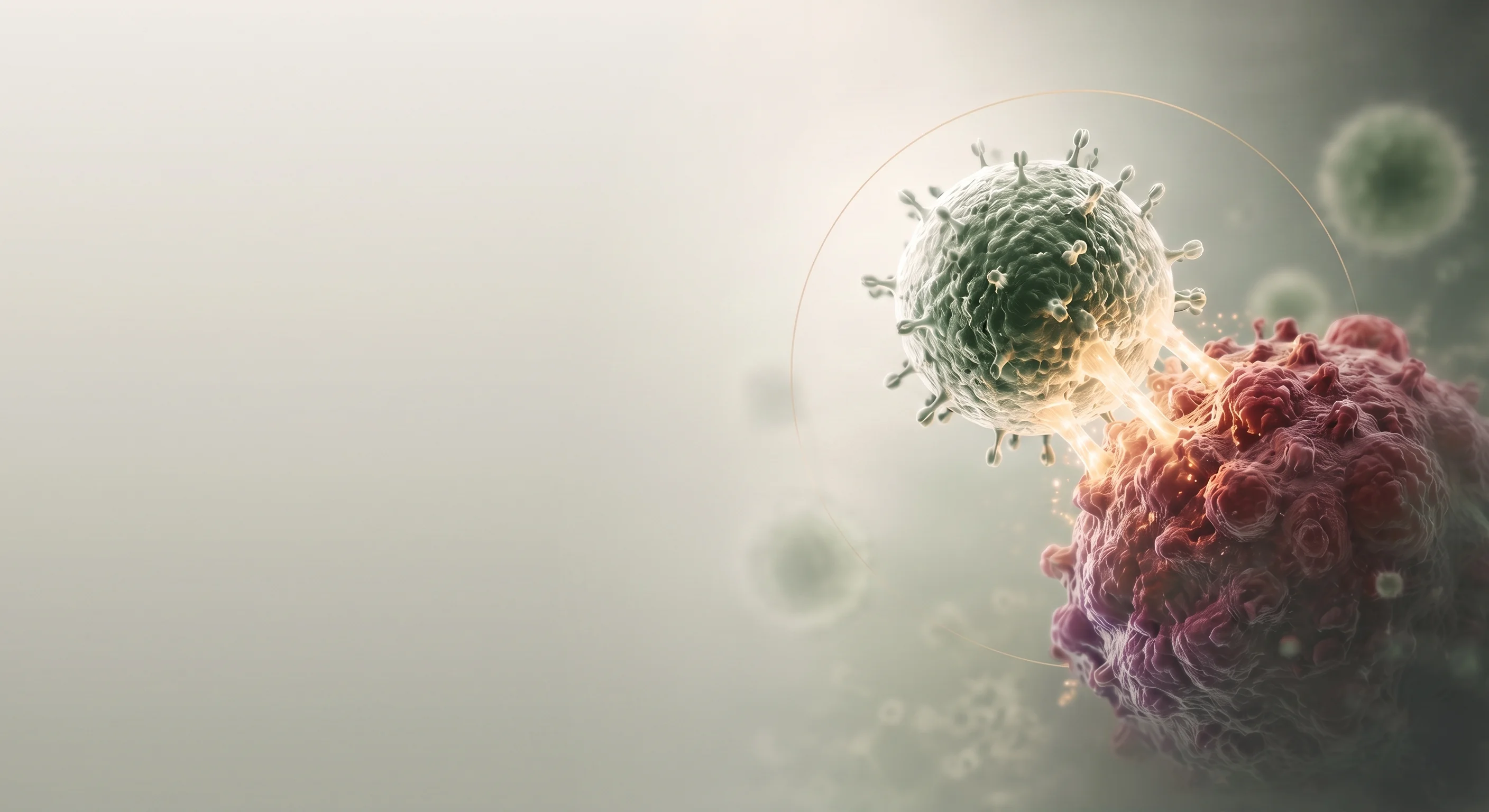 CAR T-Cell Therapy - Microscopic T-Cell Cancer Target