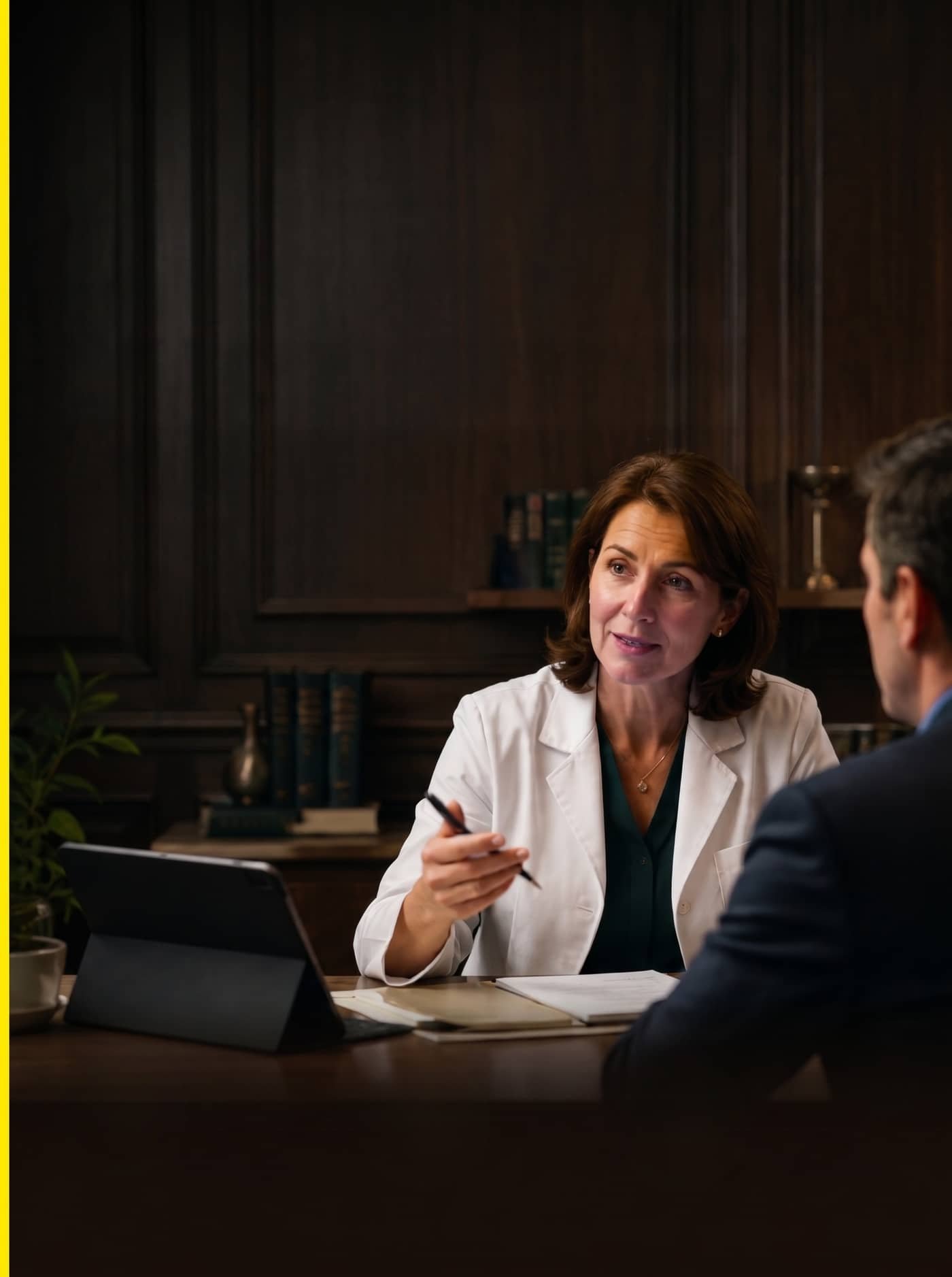 Doctor consulting with patient